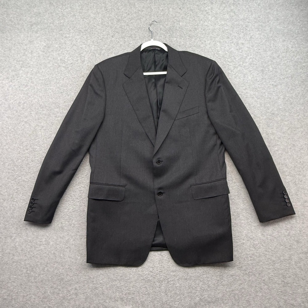 Canali Blazer 44R ‎ Men's Blazer Wool Sport Coat Made Italy Dark Charcoal Gray